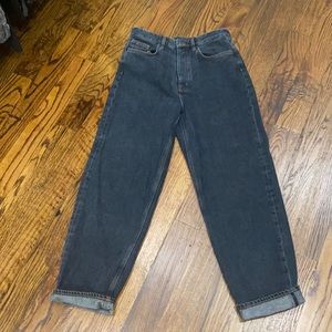 COS Barrel Leg Jeans in a Washed Black